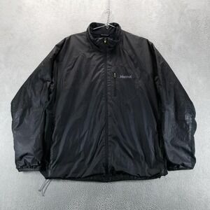 Marmot Jacket Mens 2XL Black Full Zip Insulated Softshell Windbreaker Hiking